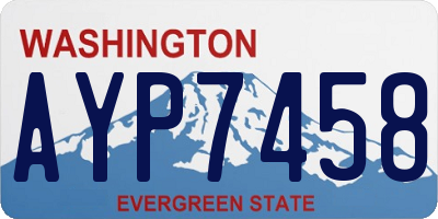 WA license plate AYP7458