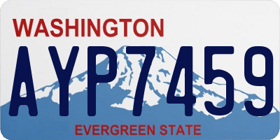 WA license plate AYP7459