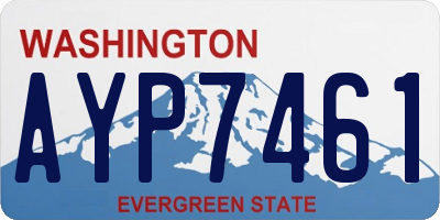 WA license plate AYP7461