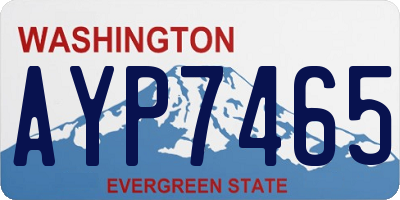WA license plate AYP7465