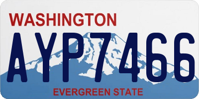 WA license plate AYP7466