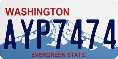 WA license plate AYP7474