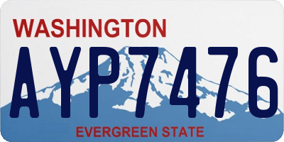 WA license plate AYP7476
