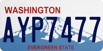 WA license plate AYP7477