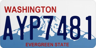 WA license plate AYP7481