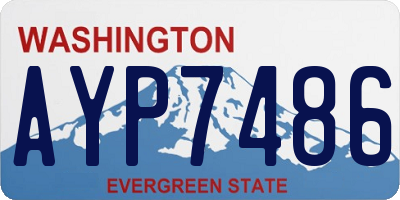 WA license plate AYP7486