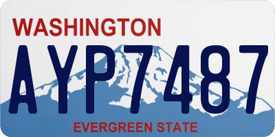 WA license plate AYP7487