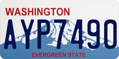 WA license plate AYP7490