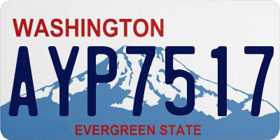 WA license plate AYP7517