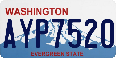 WA license plate AYP7520