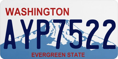WA license plate AYP7522