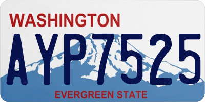 WA license plate AYP7525