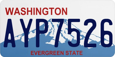 WA license plate AYP7526