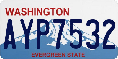 WA license plate AYP7532