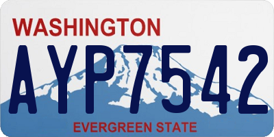 WA license plate AYP7542