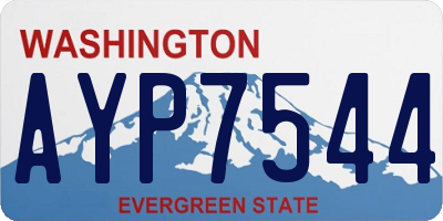 WA license plate AYP7544