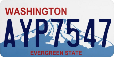 WA license plate AYP7547
