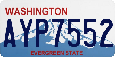 WA license plate AYP7552