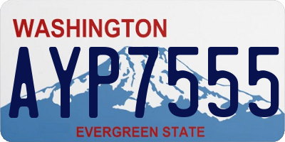 WA license plate AYP7555