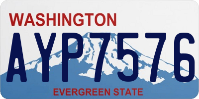 WA license plate AYP7576