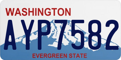 WA license plate AYP7582