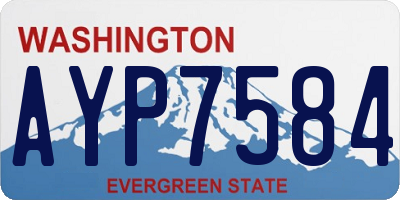 WA license plate AYP7584