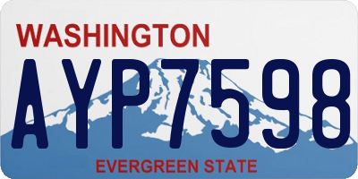 WA license plate AYP7598