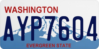 WA license plate AYP7604