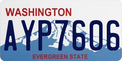 WA license plate AYP7606