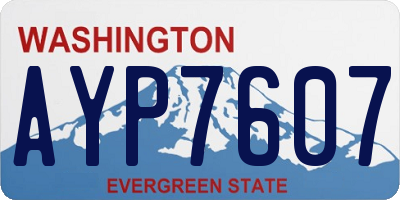 WA license plate AYP7607