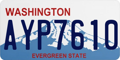WA license plate AYP7610