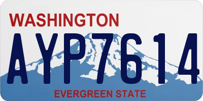 WA license plate AYP7614