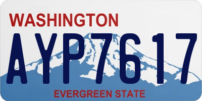 WA license plate AYP7617