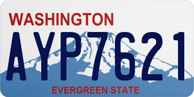 WA license plate AYP7621