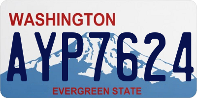 WA license plate AYP7624