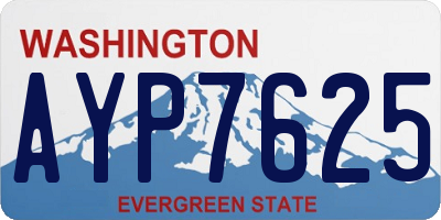 WA license plate AYP7625