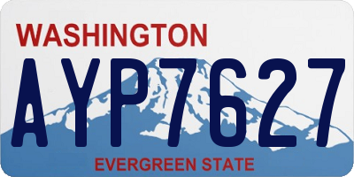 WA license plate AYP7627