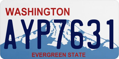 WA license plate AYP7631