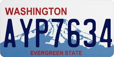 WA license plate AYP7634