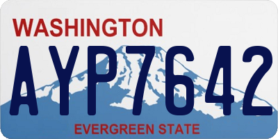WA license plate AYP7642