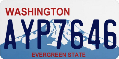 WA license plate AYP7646