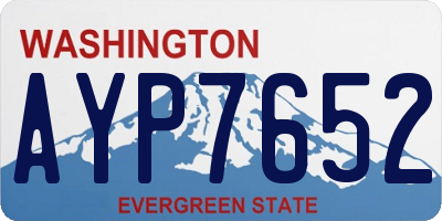 WA license plate AYP7652
