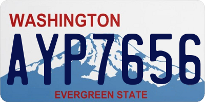 WA license plate AYP7656