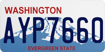 WA license plate AYP7660