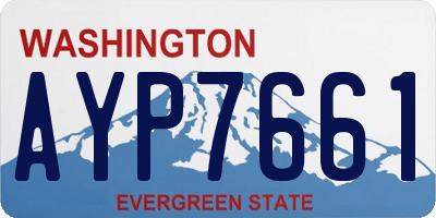 WA license plate AYP7661
