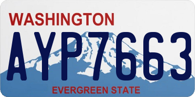 WA license plate AYP7663