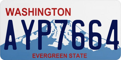 WA license plate AYP7664