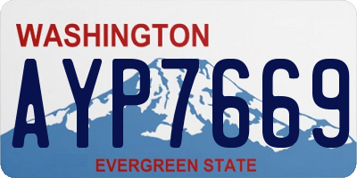 WA license plate AYP7669