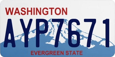 WA license plate AYP7671