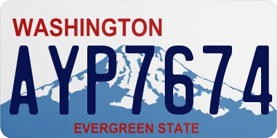 WA license plate AYP7674